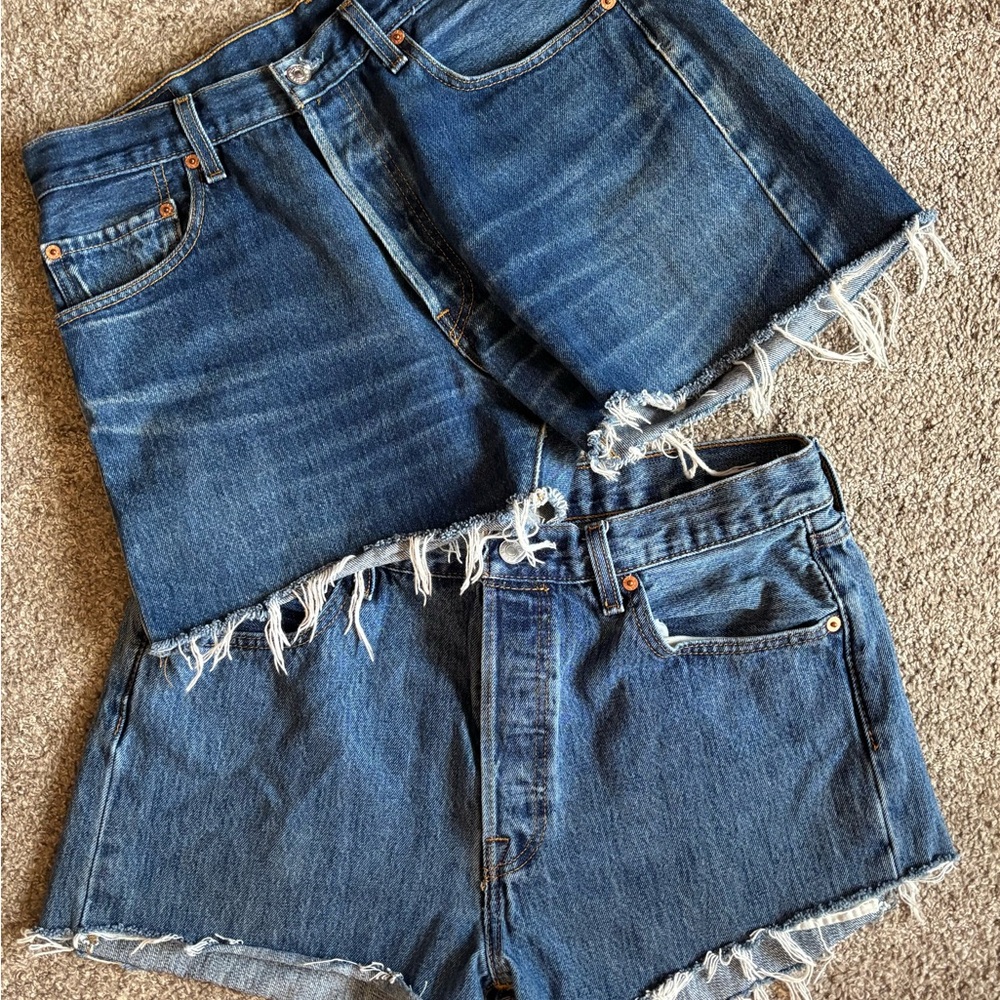 2 Pairs of Levi's Distressed Jean Shorts! Nothing beats a Levi Jean!!! 👖